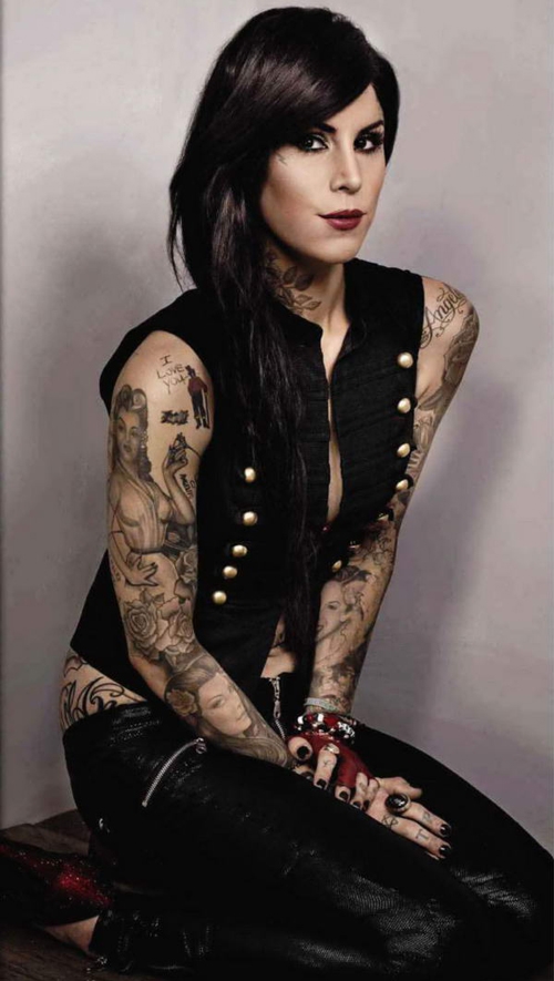 Mila Kunis Sexy Beauty of Kat Von D tattoo Design