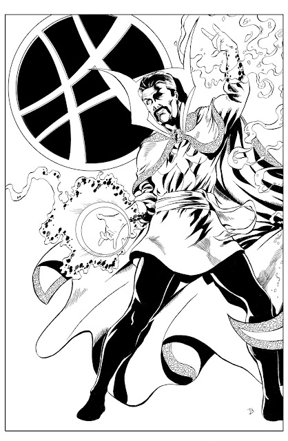 Dr. Strange inking sample