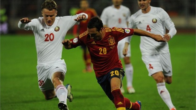 Cuplikan Video Gol Highlights Belarusia vs Spanyol 0-4, 13 Okt 2012