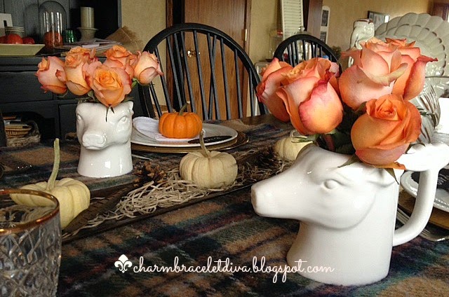 rustic fall Thanksgiving tablescape