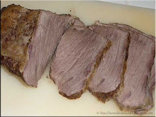 sliced rump roast