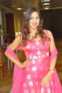 Sindhu Shivarama in Pink Ethnic Anarkali Dress 18.JPG