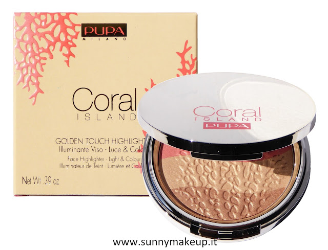 Pupa - Coral Island. Golden Touch Highligter. Illuminante viso.