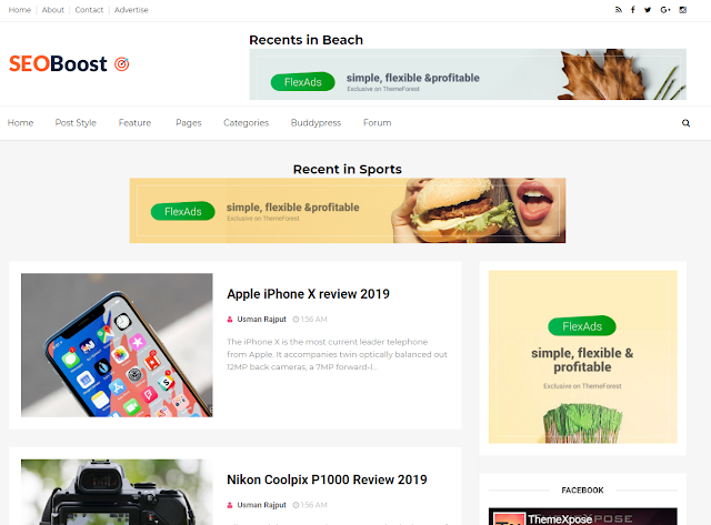 High CPC Free Blogger Template 2019