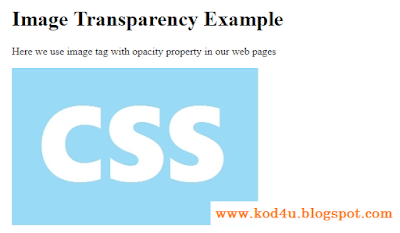 CSS Image Transparency Example