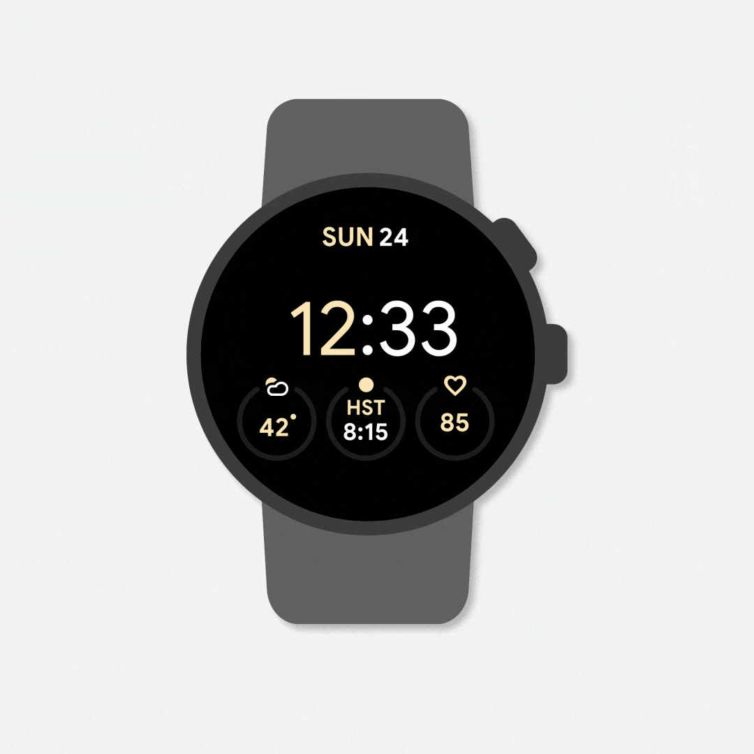 Miving image illustrating adidas Running app launching via Google Assistant on a wearable device