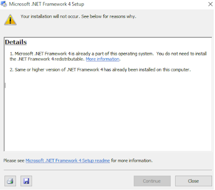 fix .NET Framework is installed, but still wants me to install it.