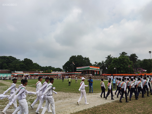 Celebrating 77th Independence Day at Gandhi Maiden, Abhayapuri