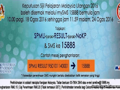 Panduan Semakan Online Dan SMS Keputusan SPM Ulangan SPMU 2016