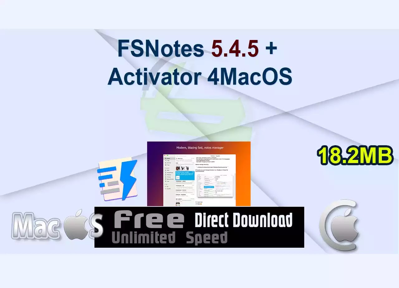 FSNotes 5.4.5 + Activator 4MacOS
