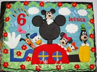 Simple Mickey Mouse Clubhouse Birthday Cake