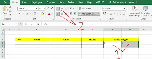 Cara Membuat Absensi Daftar Hadir di Excel