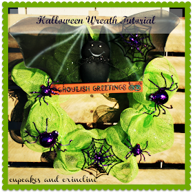 Ghouslish Greetings Halloween Wreath by Cupcakes and Crinoline