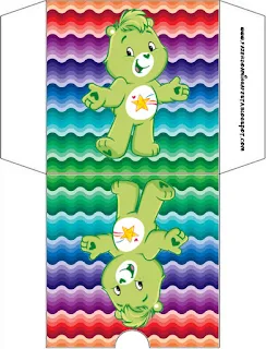 Care Bears with Rainbow Free Printable CD Case.