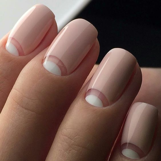 simple nude nail art design