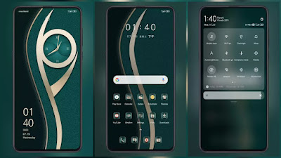 Gold Zun multi-color clock MIUI 11 Theme / miui 11 theme download