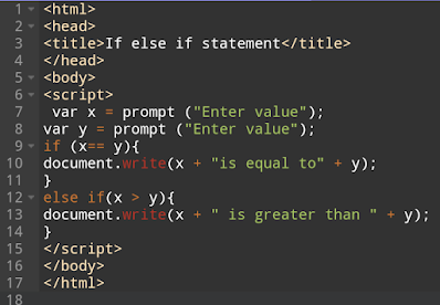 JavaScript if else if statement