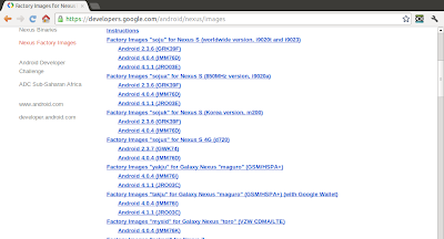 Factory Images for Nexus Devices