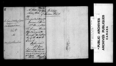 "Upper Canada Land Petitions, 1763-1865," digital images, Library and Archives Canada Archived - Microform Digitization (https://www.collectionscanada.gc.ca/microform-digitization/006003-110.02-e.php?&q2=29&interval=50&sk=0& : accessed 28 Jan 2024), Sheldon Ward, 1825, Volume 530, Bundle W 14, Petition 91; RG 1 L3, C-2955, images 877-878.