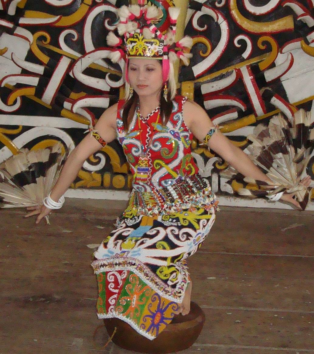 Dayak Tribe Clothes Blend With Natural