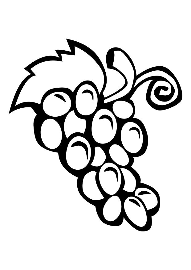 Download Free Grapes Coloring Pages