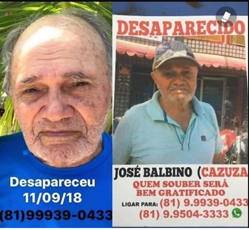 Família procura idoso desaparecido há mais de um ano
