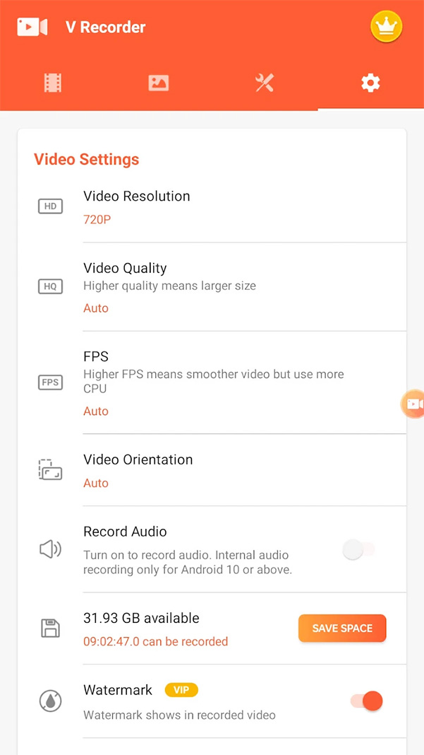 V Recorder - Trình ghi màn hình & chỉnh sửa video cho android, pc 3