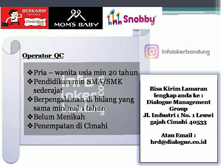 Lowongan Bandung Januari 2017 2018 - Info Lowongan Kerja ID