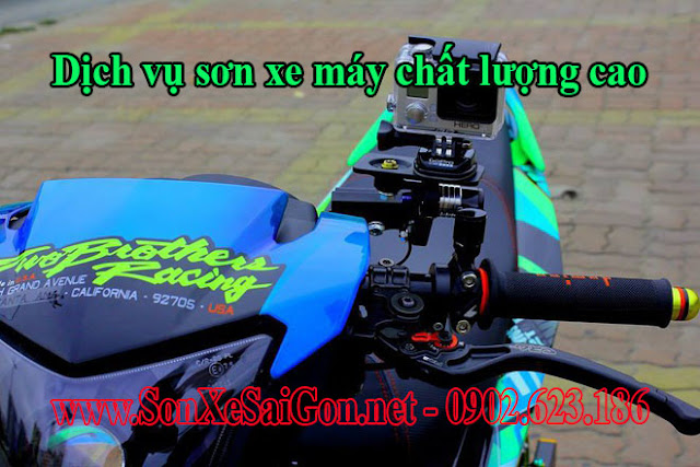 Mẫu sơn xe máy tem đấu Exciter 150 Kawasaki