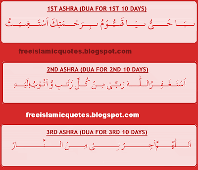 beautiful dua for 1st 2nd 3rd ashra