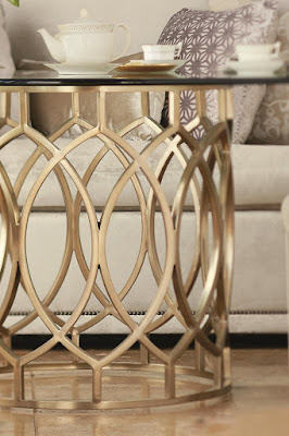 geometric dining table at Baer's Furniture