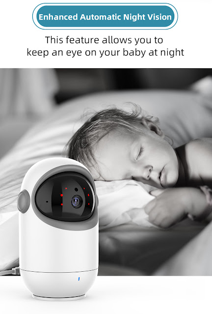 Baby Monitor Camera 360° Pan Tilt Night Vision