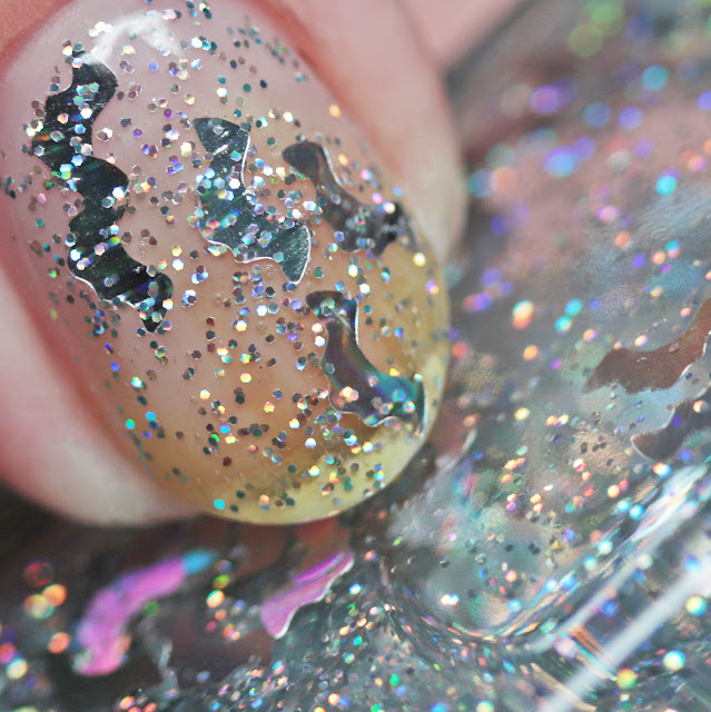 Nail Hoot Indie Lacquers Attack of the Holographic Bats