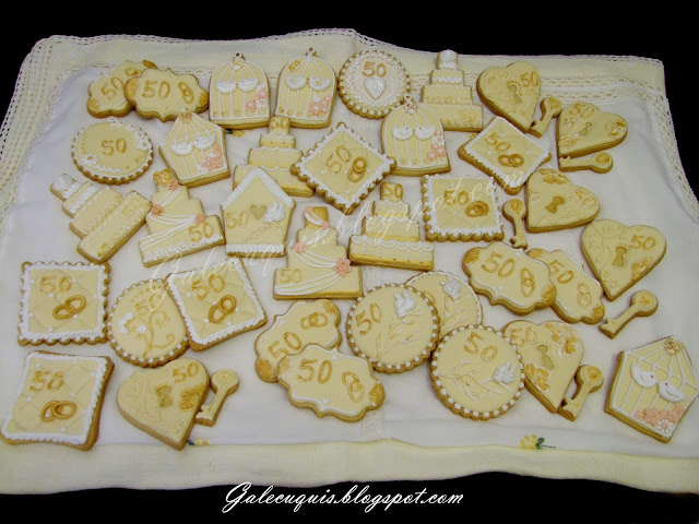 Galletas decoradas bodas de oro