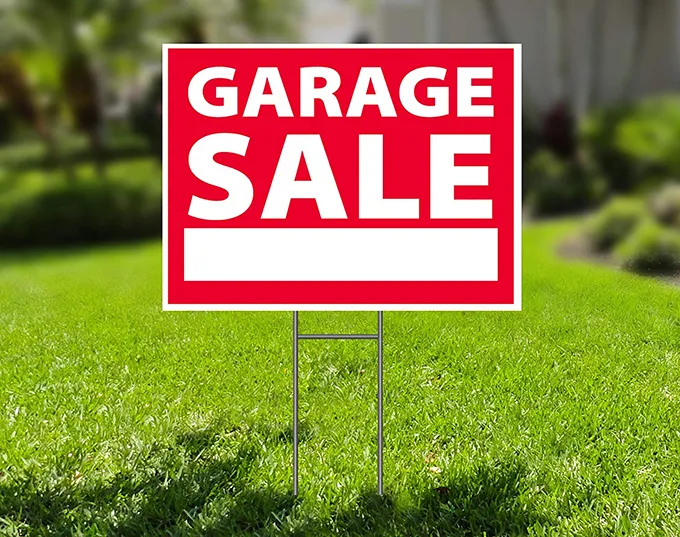 18 x 24 Garage sale sign