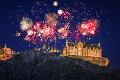 Hogmanay Fireworks over Edinburgh Castle