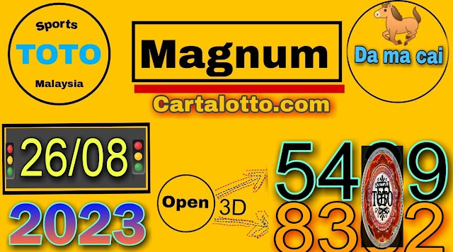 Ramalan 4D { VIP MTP} Saturday  Carta 26 August 2023| Carta Lotto