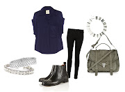MIH Jeans shirt, JBrand black skinny jeans, Topshop studded boots and .