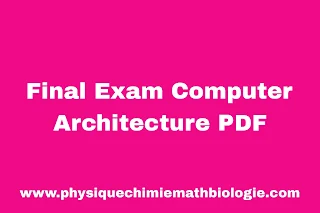 Final Exam Computer Architecture PDF