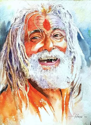 Sadhu painting Bikas Kundu