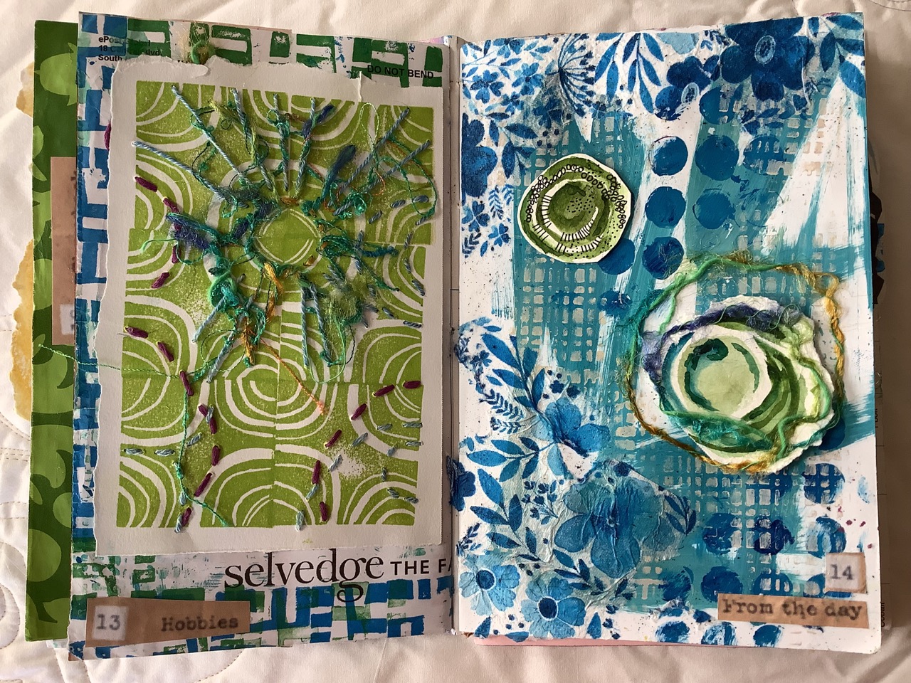 Fiber Antics by Veronica: Art journaling the month with Junk Journal January