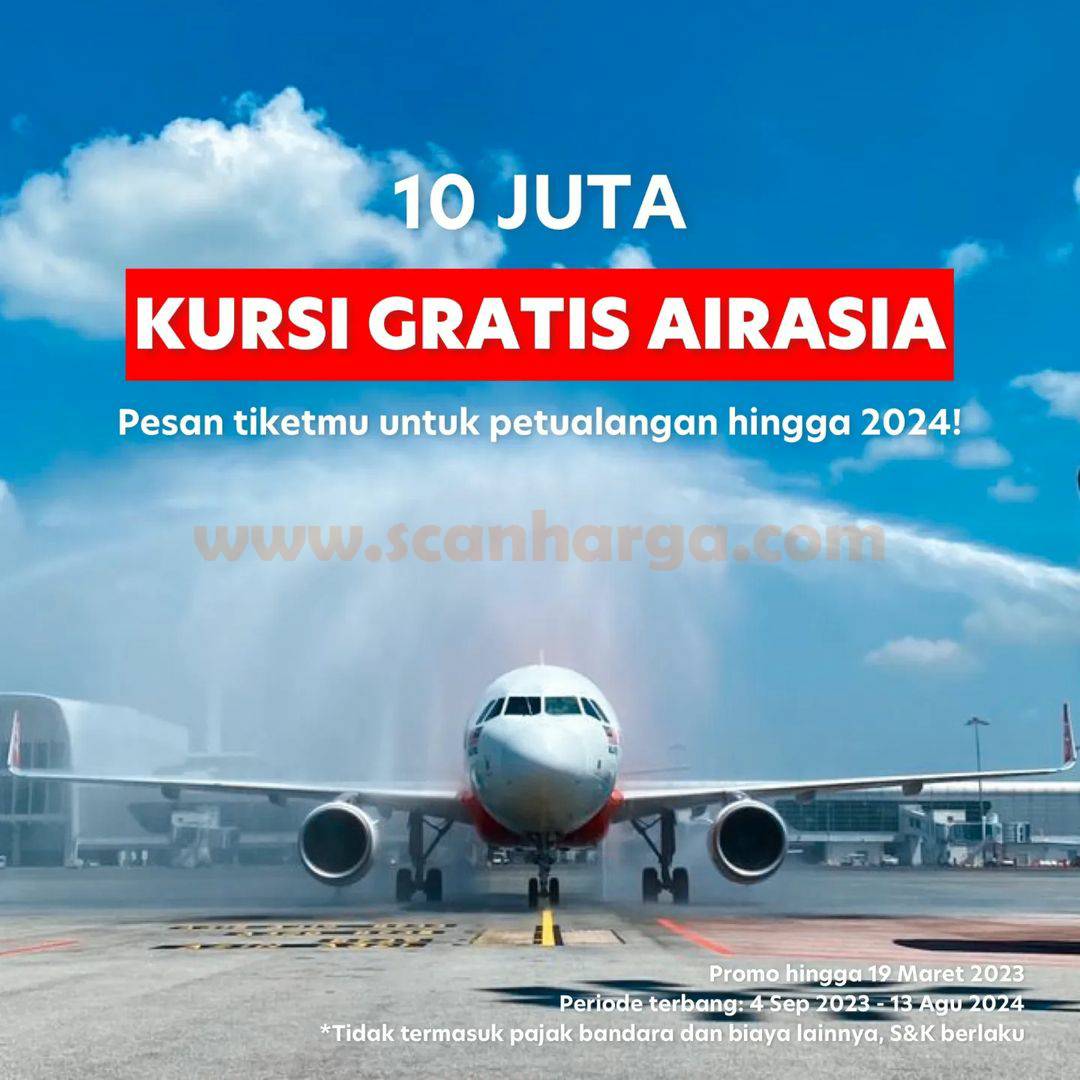 Promo AirAsia 10 JUTA KURSI GRATIS