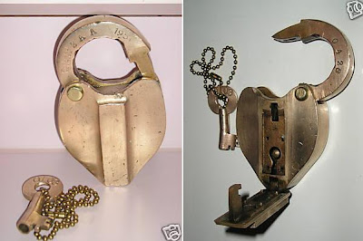 Vintage Slaymaker Brass Government Seal Padlock