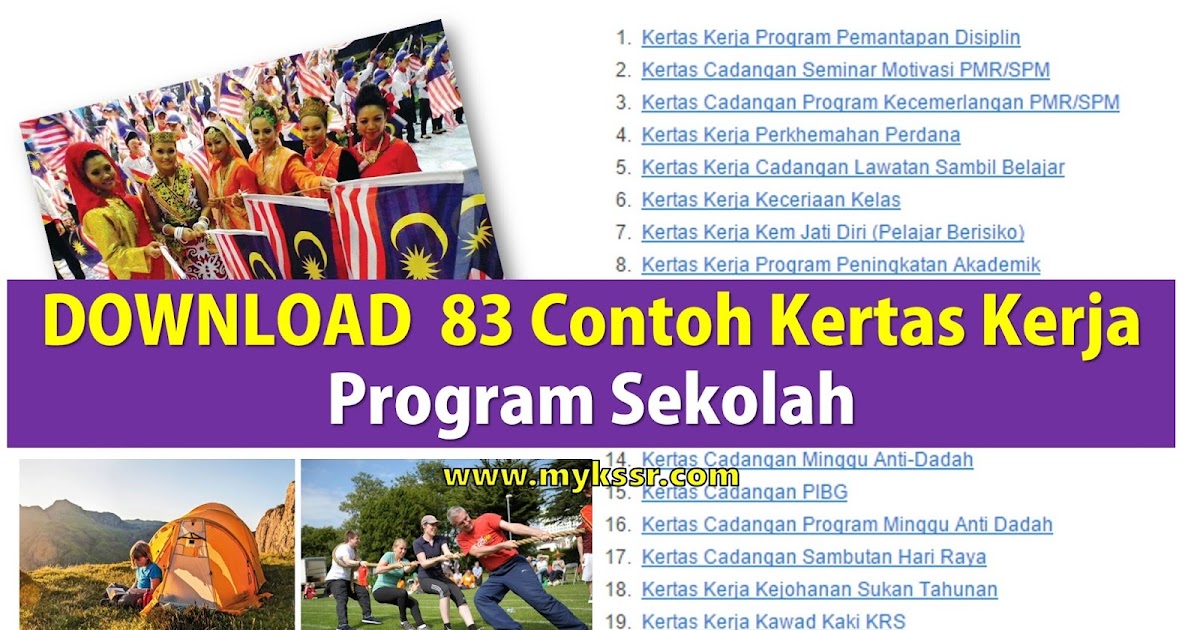83 Contoh Kertas Kerja Program Sekolah Mykssr Com