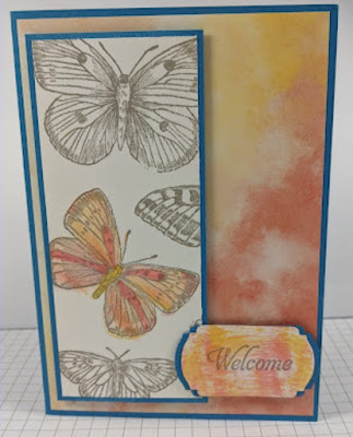 Butterfly Brilliance stampin up background stamp blended background card