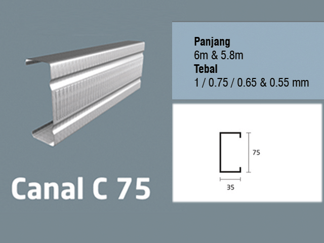 Konsep 43 Rangka Plafon Kanal  C 