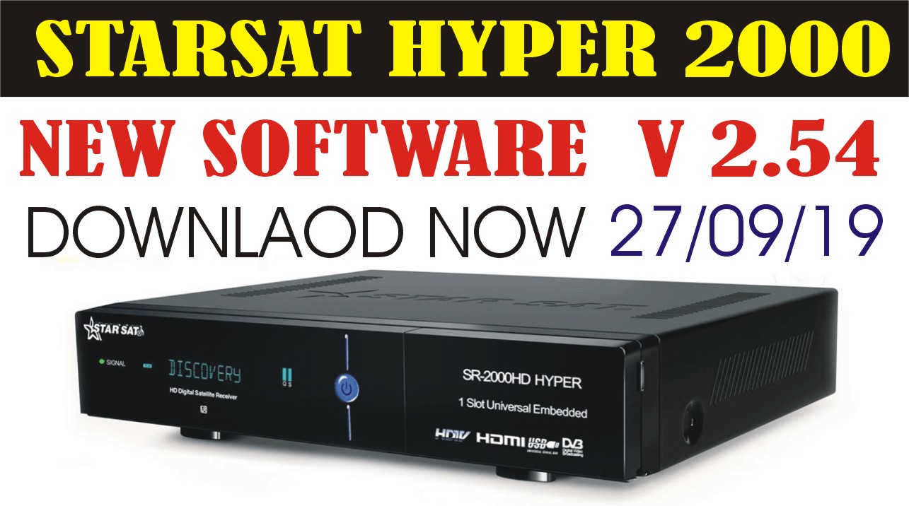 Starsat Hyper 2000 HD New Power Vu Software Version 2.55 on  26/12/2019