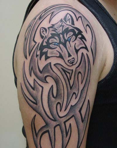 Tribal Wolf Tattoo on Tribal Wolf Tattoo Meaning Symbolizes Power  Intelligence And Courage