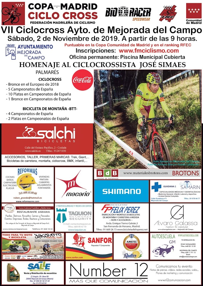 El VII Ciclocross de Mejorada del Campo le rendirá homenaje a José Simaes