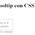 Tooltip usando sólo CSS